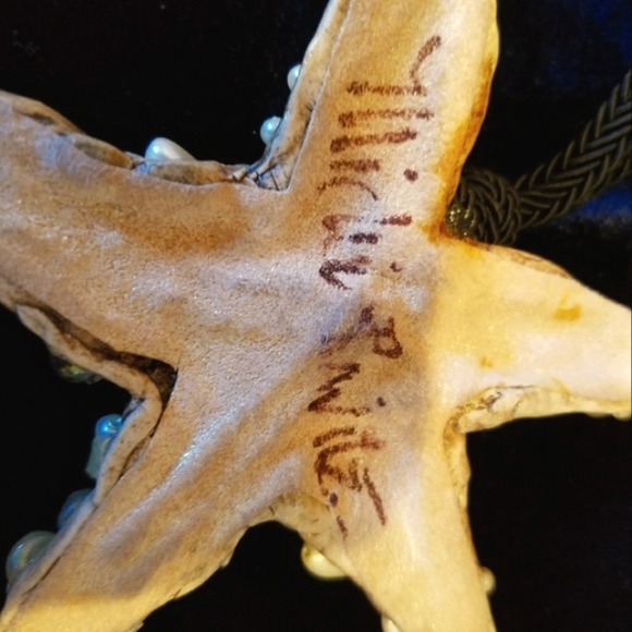 Micki Ravitz Pearl Multi-media Starfish Pendant & Black Silk Cord Necklace - Picture 5 of 10